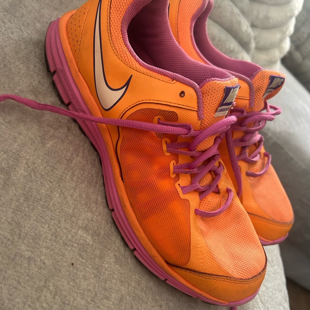 Nike Orange and Pink Running Shoes
